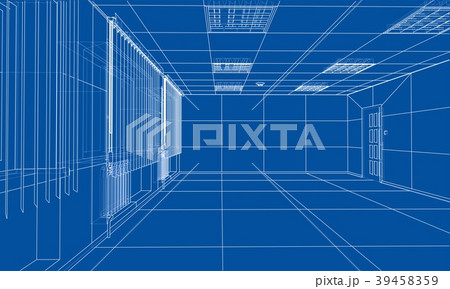 Interior sketch. 3d illustration Interior sketch. 3d illustration 39458359
