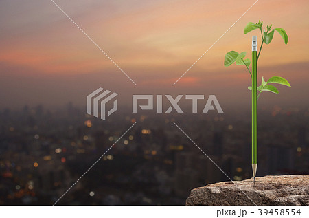 Pencil ecology concept Pencil ecology concept 39458554