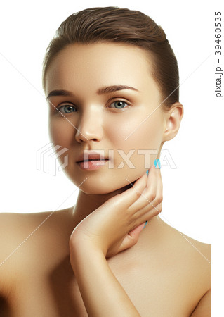 Cosmetics and makeup. Woman's face with vivid make Cosmetics and makeup. Woman's face with vivid make 39460535