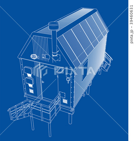 Wire-frame industrial building 39460631