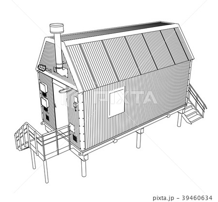 Wire-frame industrial building 39460634