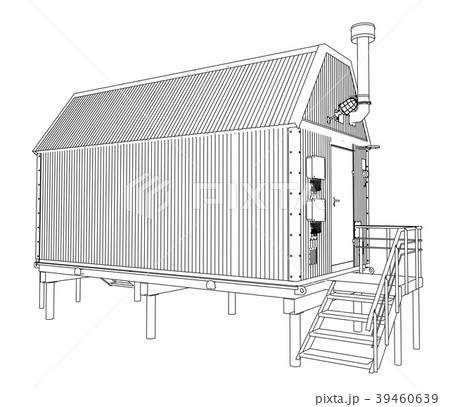 Wire-frame industrial building 39460639