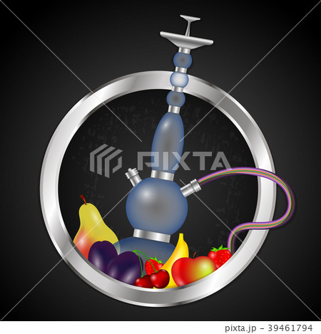 Hookah with fruit vector 39461794