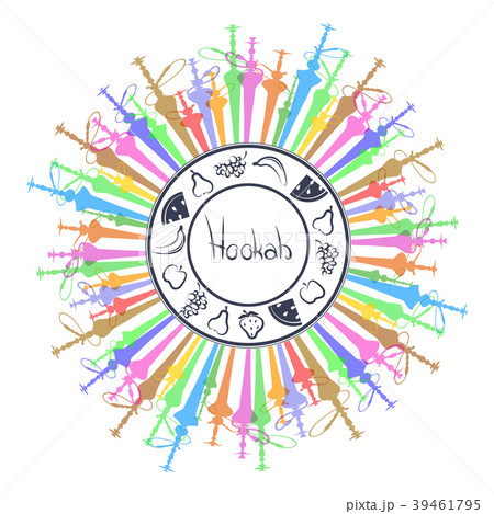Hookah with fruit vector Hookah with fruit vector 39461795