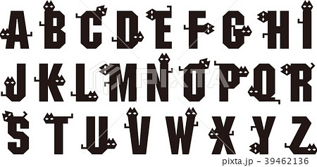 猫アルファベットのイラスト素材