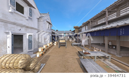 城下町のイラスト素材 城下町のイラスト素材