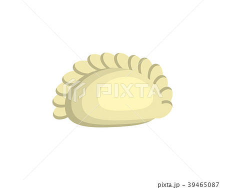 single dumpling cartoon design isolated on white  39465087
