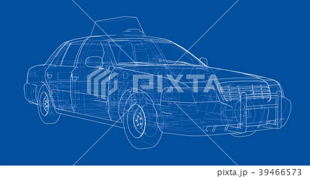 Taxi outline drawing Taxi outline drawing 39466573