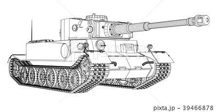 Blueprint of realistic tank 39466878