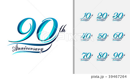Set of anniversary Calligraphic and Typographic. 39467264