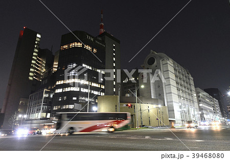 日本の東京都市景観　半蔵門（夜景） 39468080