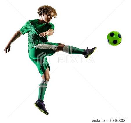 young teenager soccer player man silhouette young teenager soccer player man silhouette 39468082