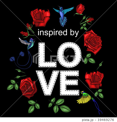 Embroidery poppies flowers. Patch for women's 39469276