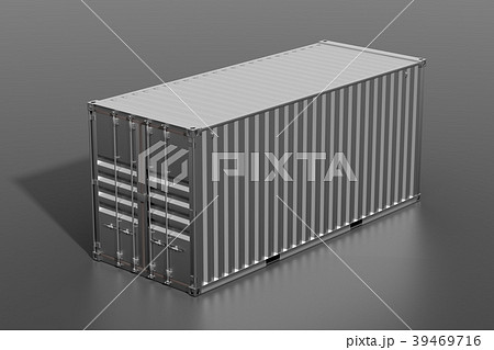 Brown ship cargo container side view 20 feet 39469716