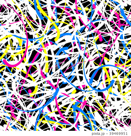 Blob doodle curves vector seamless pattern, Blob doodle curves vector seamless pattern, 39469951