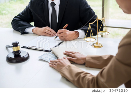 Bribery and corruption concept, bribe in the form of dollar bill 39471010