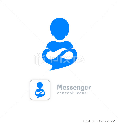 Communication logo Messenger icon. Modern chat app 39472122