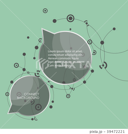 Speech bubbles with abstract lines and dots 39472221