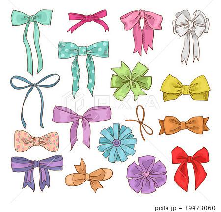 Girls Bow Vector Girlish Bowknot Or Girlie Ribbon Stock Illustration