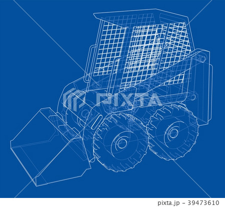Mini loader. 3d illustration Mini loader. 3d illustration 39473610