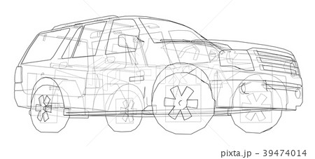 Car SUV drawing outline 39474014