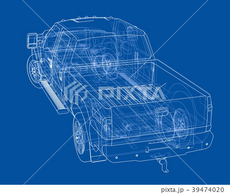 Car SUV drawing outline Car SUV drawing outline 39474020