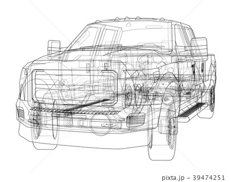Car SUV drawing outline Car SUV drawing outline 39474251