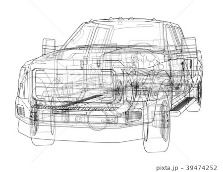 Car SUV drawing outline Car SUV drawing outline 39474252