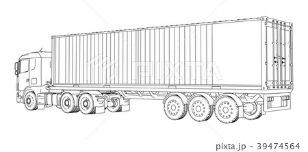 Logistic by Container truck Logistic by Container truck 39474564