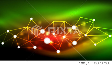 Shiny stars, neon glowing digital connected light Shiny stars, neon glowing digital connected light 39474793