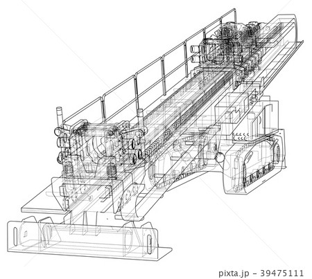 Horizontal directional drilling machine vector 39475111