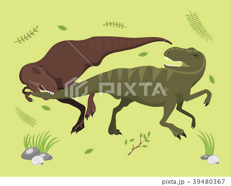 Scary dinosaurs vector tyrannosaurus t-rex danger 39480367