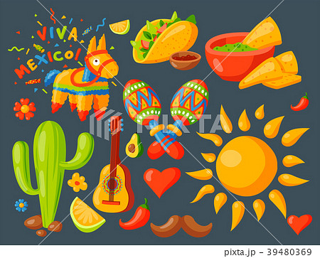 Mexico icons vector illustration traditional Mexico icons vector illustration traditional 39480369