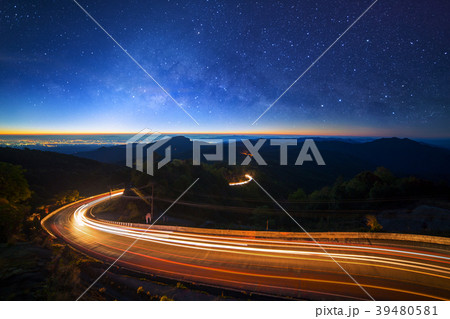 Milky way galaxy with stars and space dust  39480581