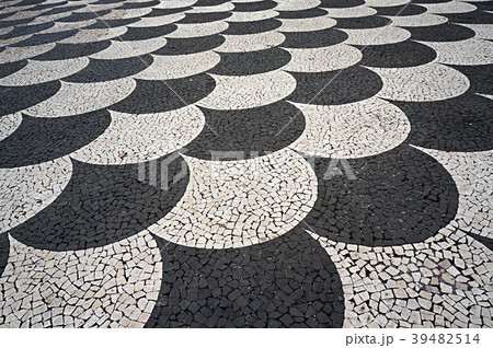 Pavement in Funchal, Madeira, Portugal. 39482514