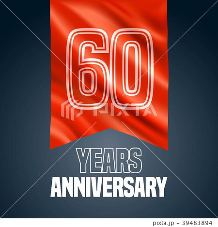 60 years anniversary vector icon, logo 39483894