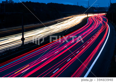 Highway at night long exposure 39483940