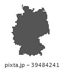 Germany Map of black circle shape on white  39484241