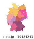 Germany Map of circle shape with  regions colorful 39484243