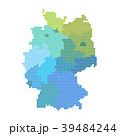 Germany Map of circle shape with regions colorful  39484244