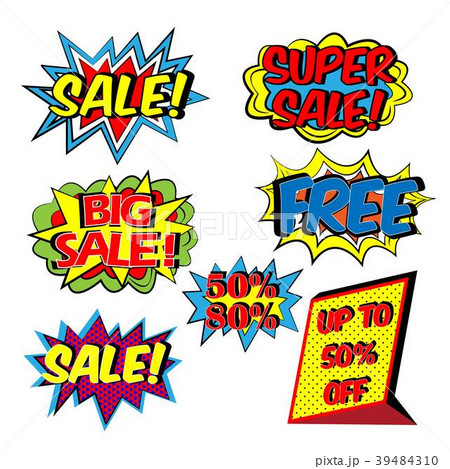 Colorful Pop art comic sale discount promotion  39484310