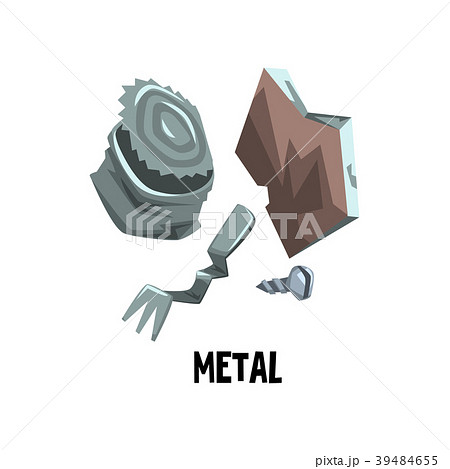 Metal waste old tin can, bent fork, screw. Trash Metal waste old tin can, bent fork, screw. Trash 39484655