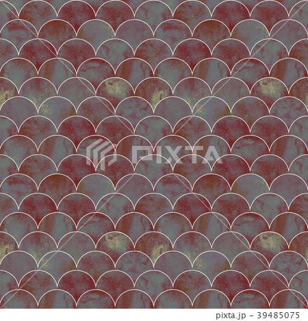 Fish scale wave japanese seamless pattern 39485075