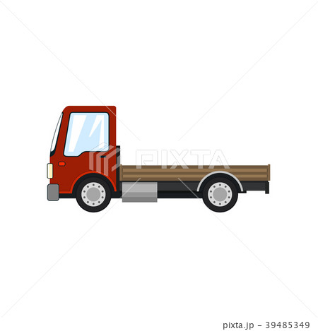 Red Mini Truck without Load Isolated 39485349