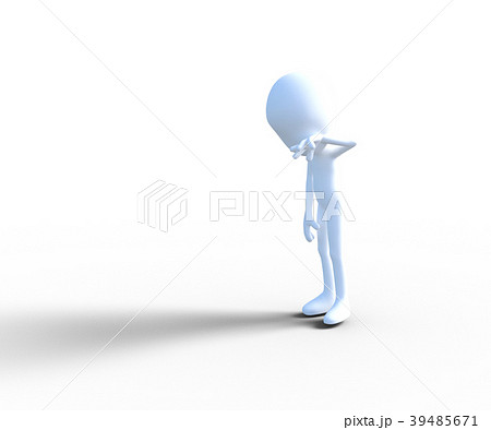 泣く　イメージ　perming３DCGイラスト素材 39485671