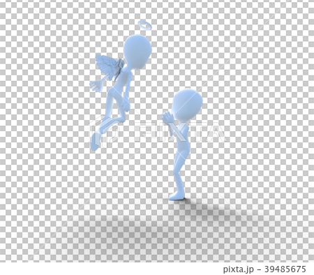 I ask the angel perming3DCG illustrations material I ask the angel perming3DCG illustrations material 39485675