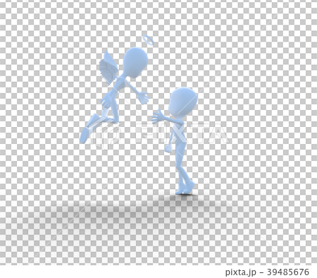 Angel reaching out hand perming3 DCG illustration material Angel reaching out hand perming3 DCG illustration material 39485676