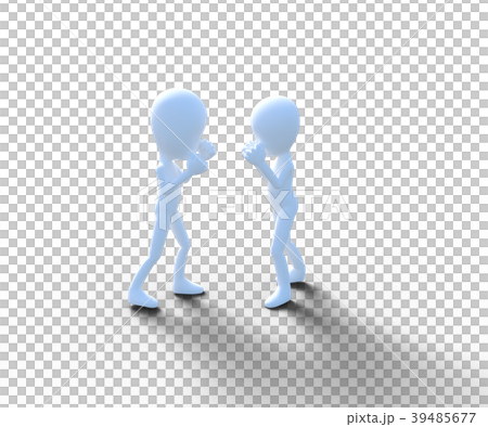 Boxing image perming3DCG illustration material Boxing image perming3DCG illustration material 39485677