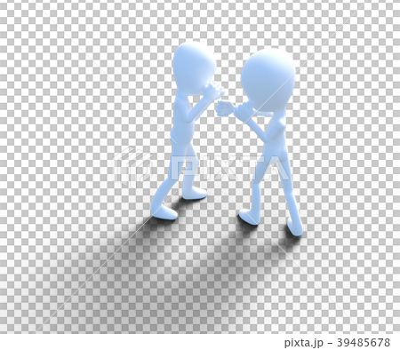 Boxing image perming3DCG illustration material Boxing image perming3DCG illustration material 39485678