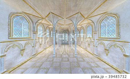 宮殿の廊下のイラスト素材